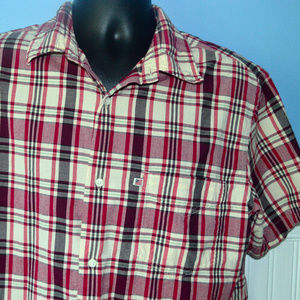 RALPH LAUREN PLAID BUTTON FRONT SHIRT S/S POLO JNS